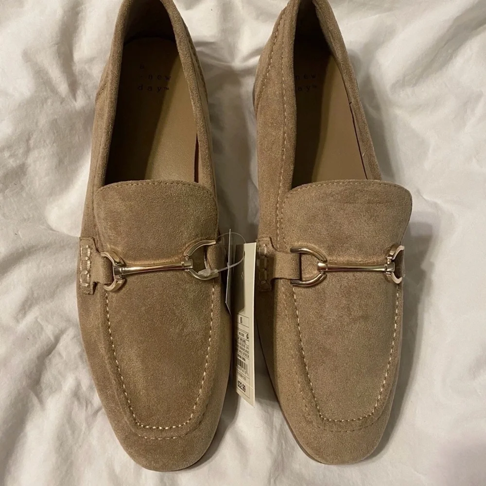 a new day Beige Suede Loafers NEW Comfortable Memory Foam